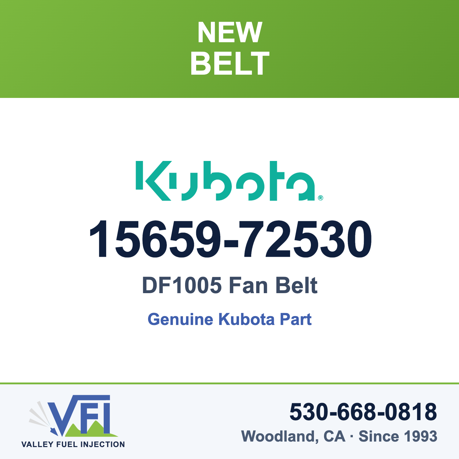 Kubota 15659-72530 Fan Belt