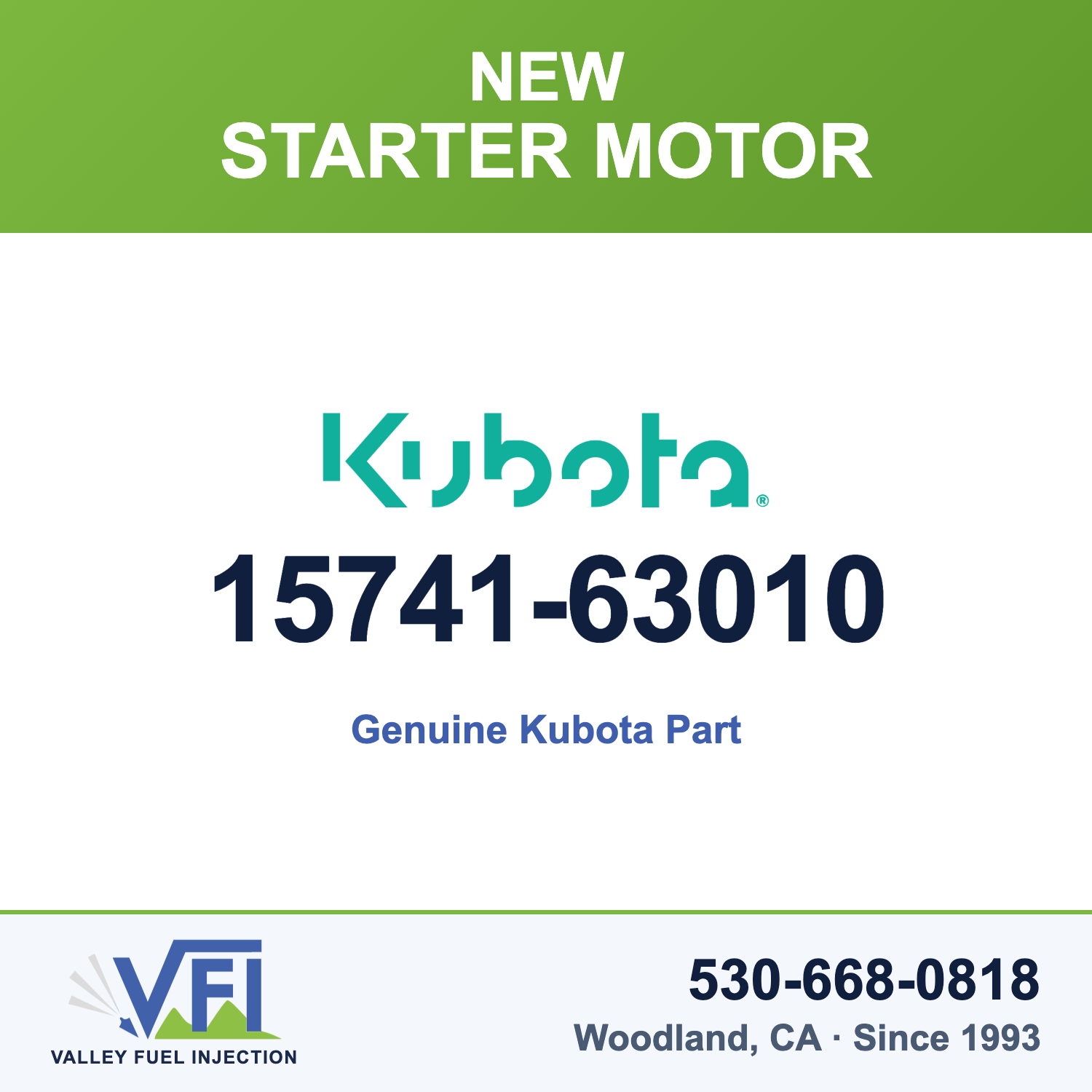 Genuine Kubota 15741-63010 Starter Motor