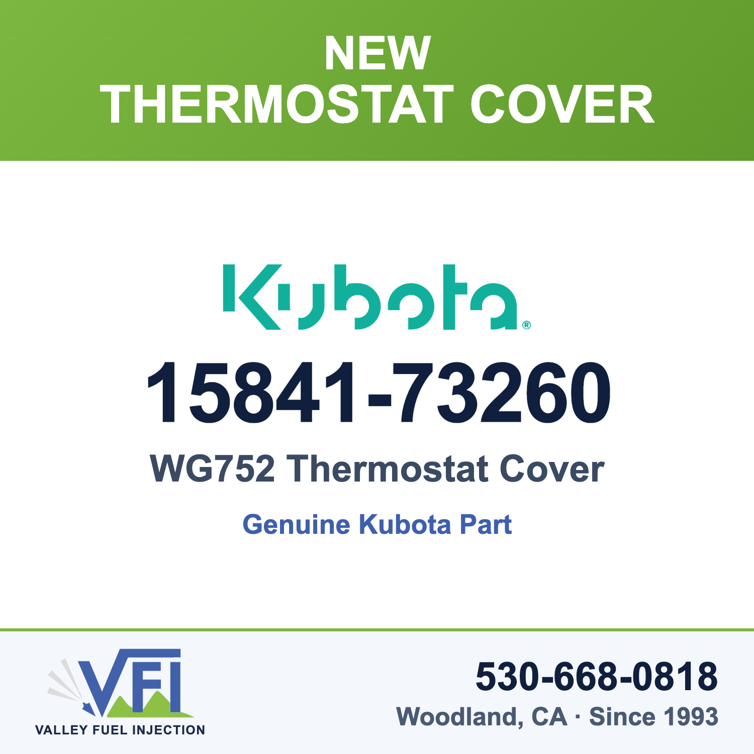 Kubota 15841-73260 Thermostat Cover