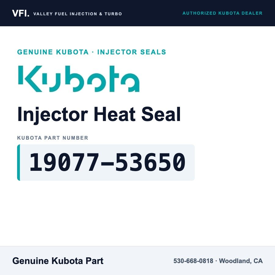Kubota 19077-53650 Injector Heat Seal for Kubota Z482, D902, D1105, D1803 and V3300 injectors
