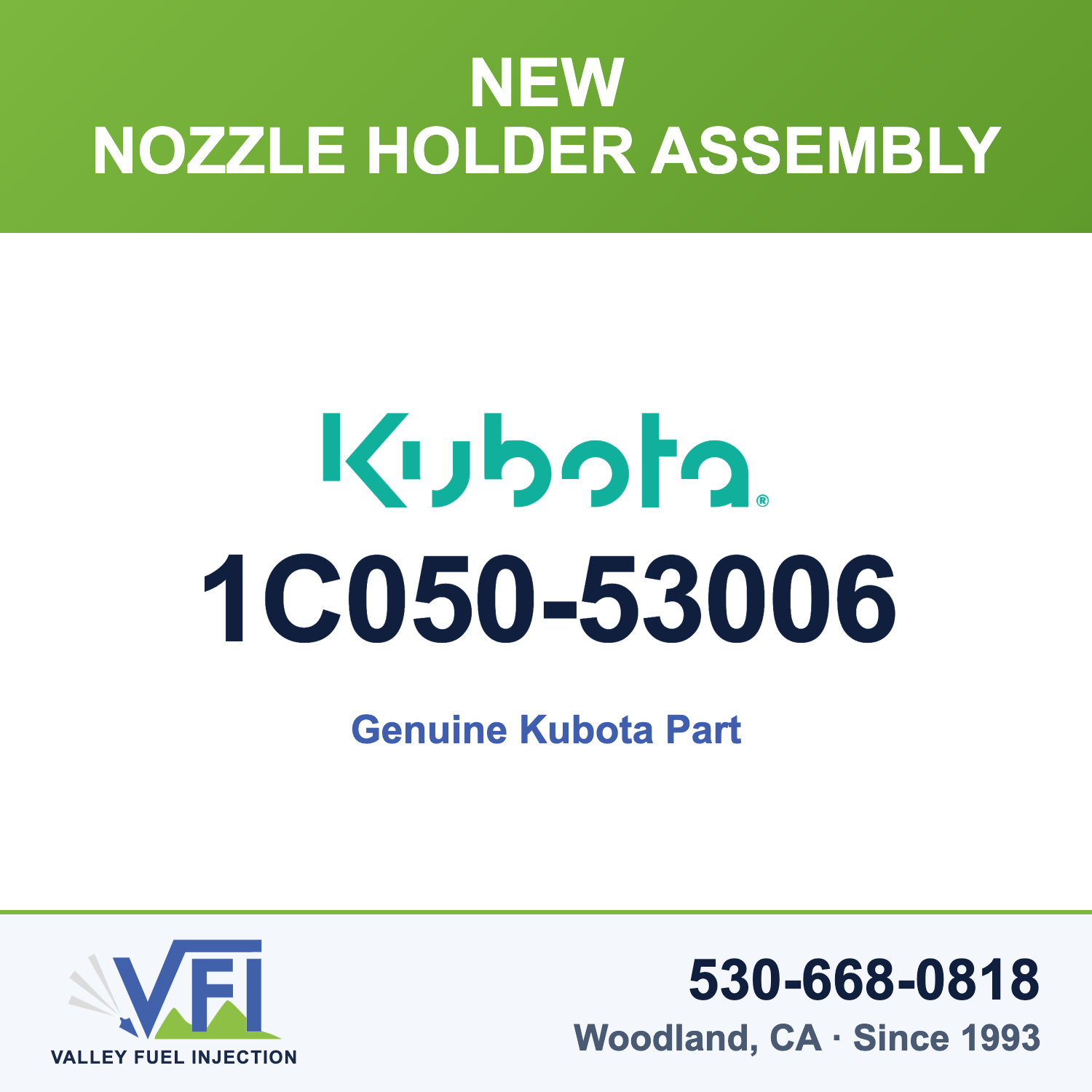 Genuine Kubota 1C050-53006 Nozzle Holder Assembly