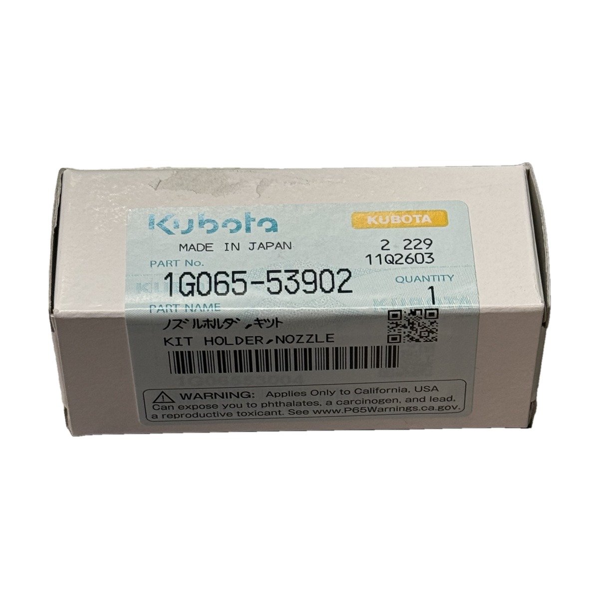 Genuine Kubota 1G065-53902 nozzle holder kit in its Kubota box