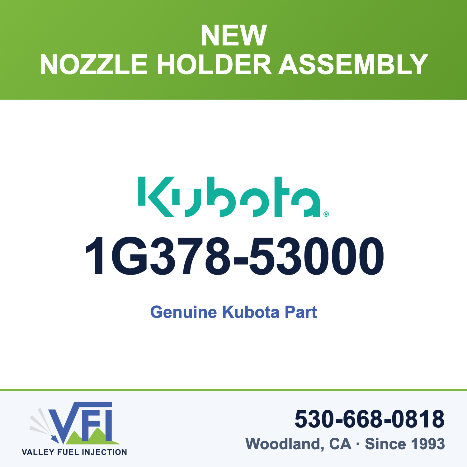Genuine Kubota 1G378-53000 Nozzle Holder Assembly