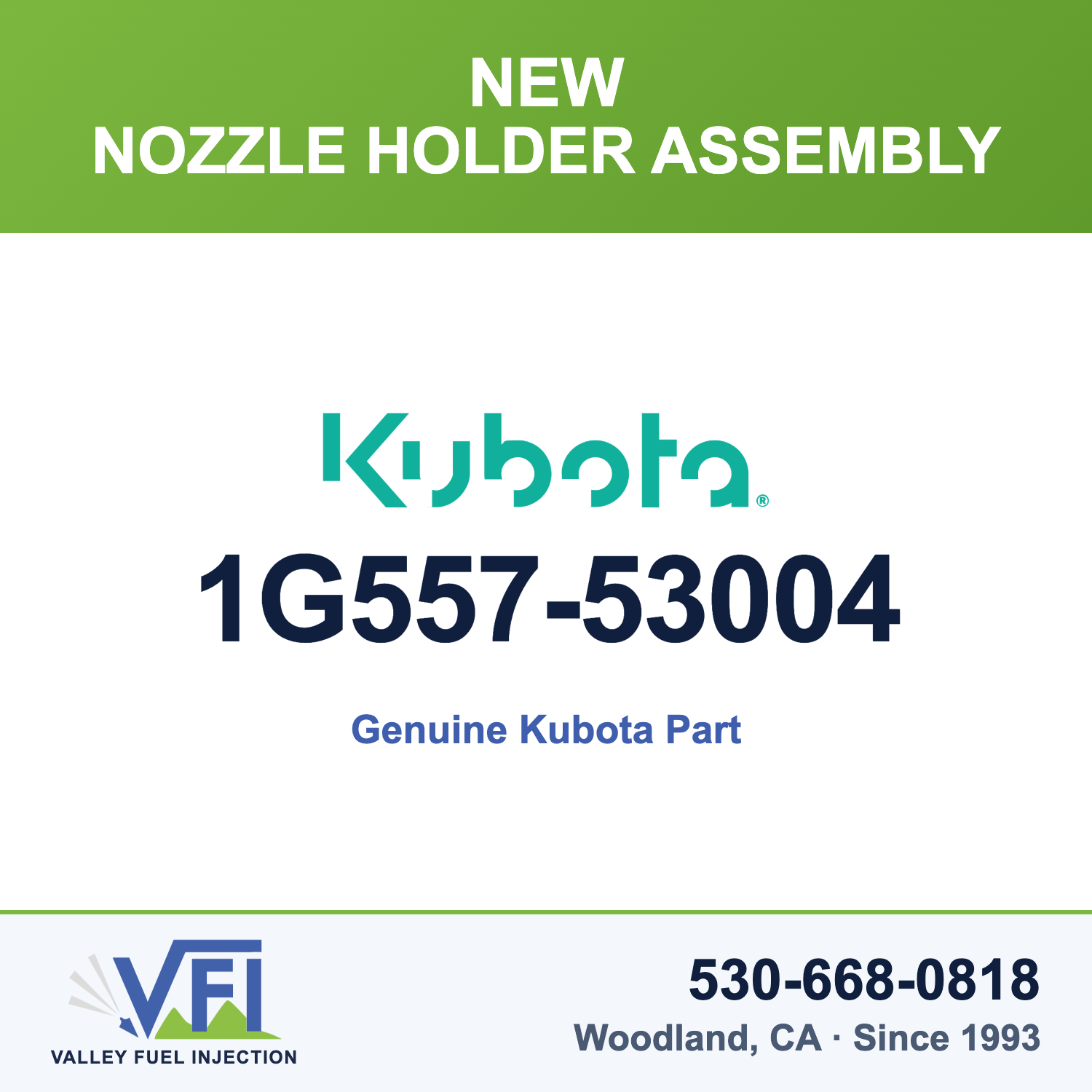 Genuine Kubota 1G557-53004 Nozzle Holder Assembly