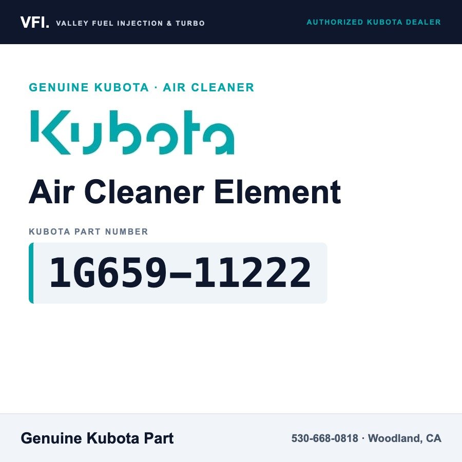 Kubota 1G659-11222 Air Cleaner Element for Kubota Z482, D722, WG752 and DF752