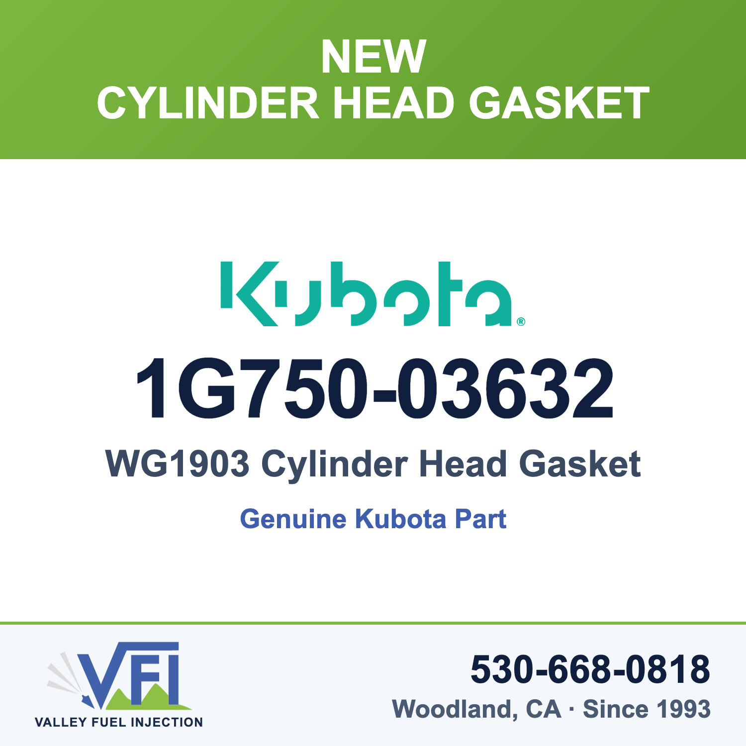 Kubota 1G750-03632 Cylinder Head Gasket
