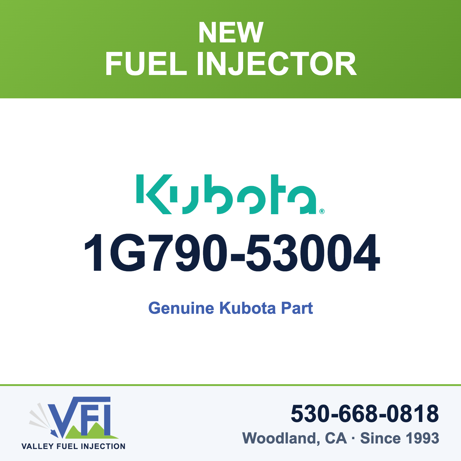 Genuine Kubota 1G790-53004 Fuel Injector