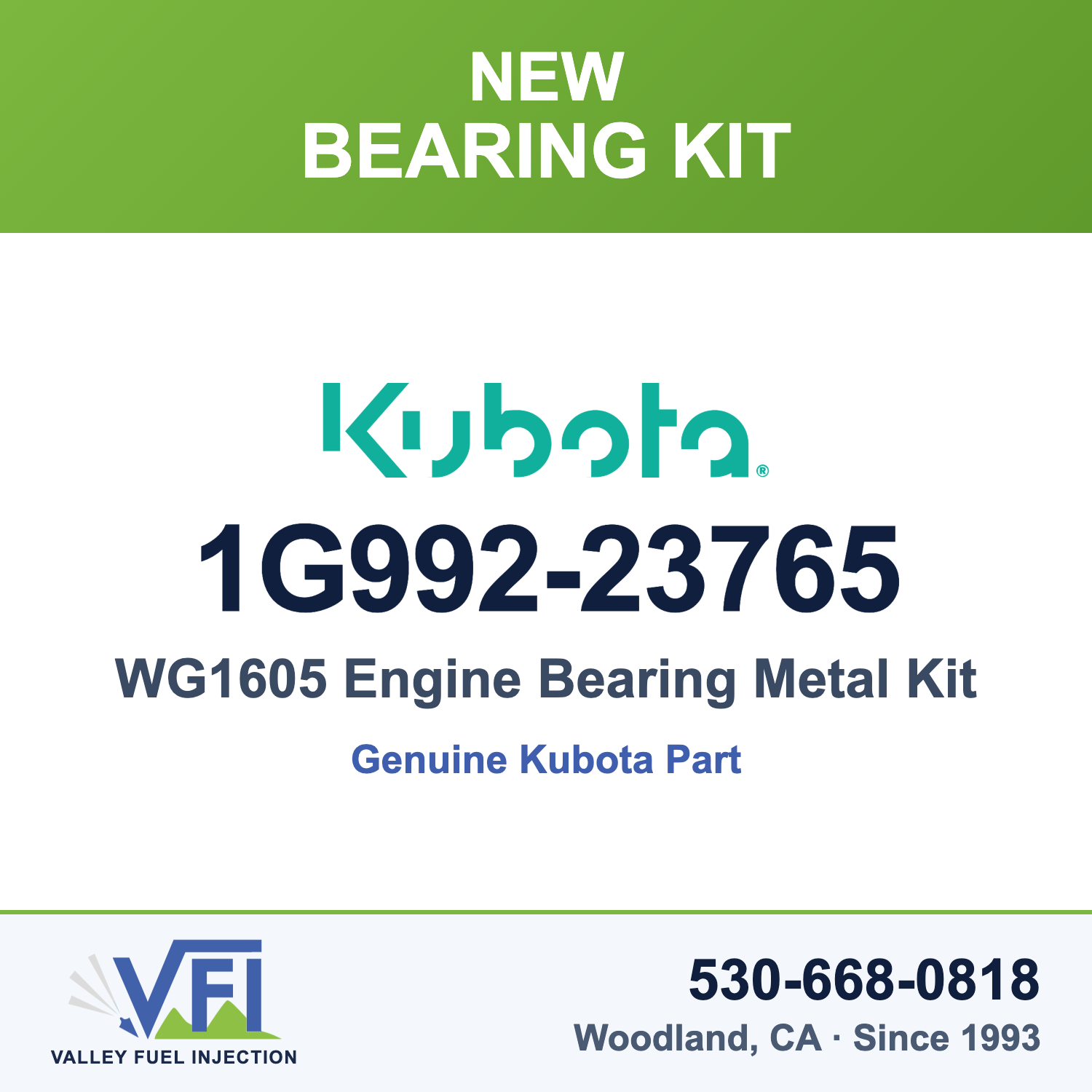 Kubota 1G992-23765 Engine Bearing Metal Kit
