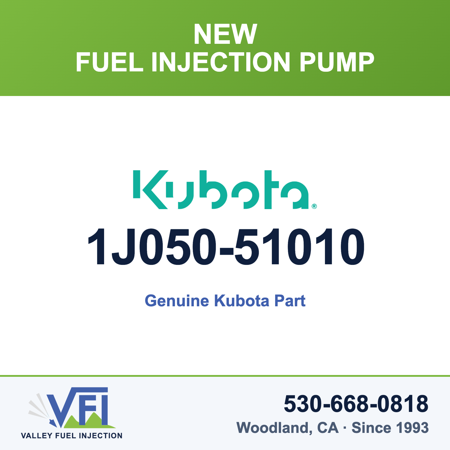 Genuine Kubota 1J050-51010 Fuel Injection Pump