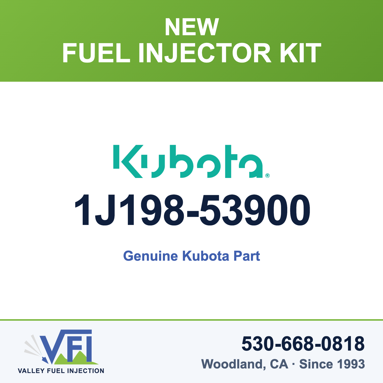 Genuine Kubota 1J198-53900 Fuel Injector Kit
