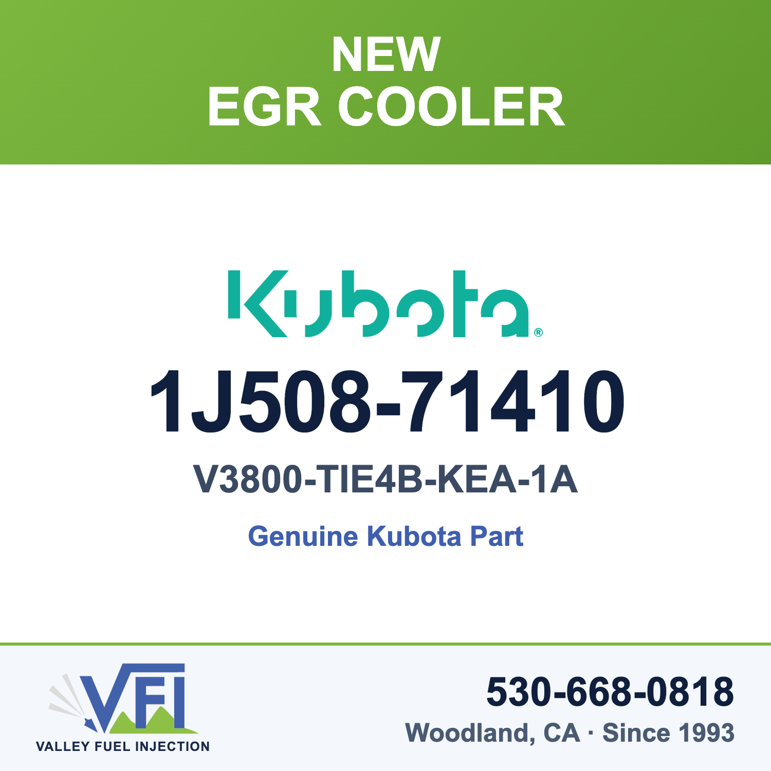 Genuine Kubota 1J508-71410 EGR Cooler