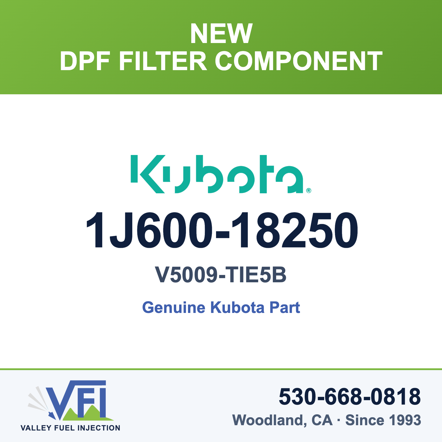 Genuine Kubota 1J600-18250 DPF Filter Component