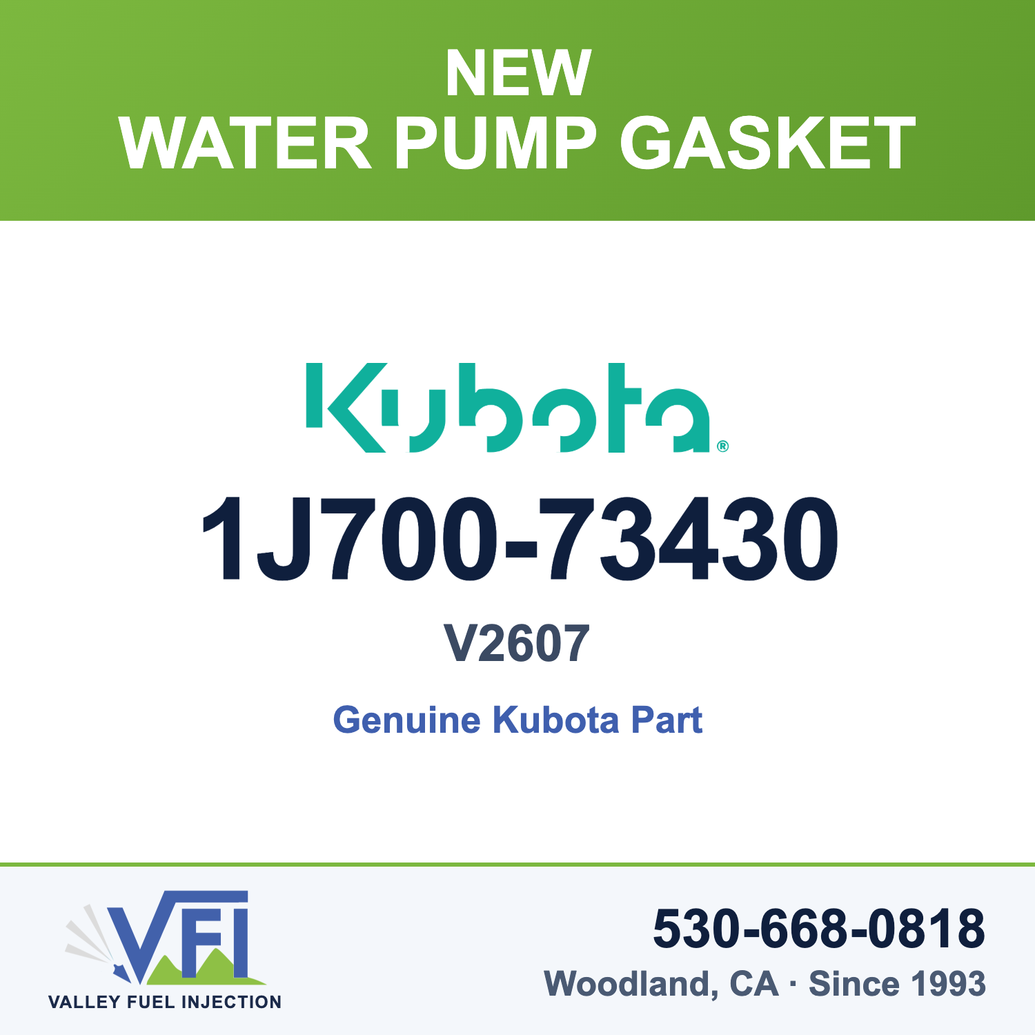 Kubota 1J700-73430 Water Pump Gasket for Kubota V2607