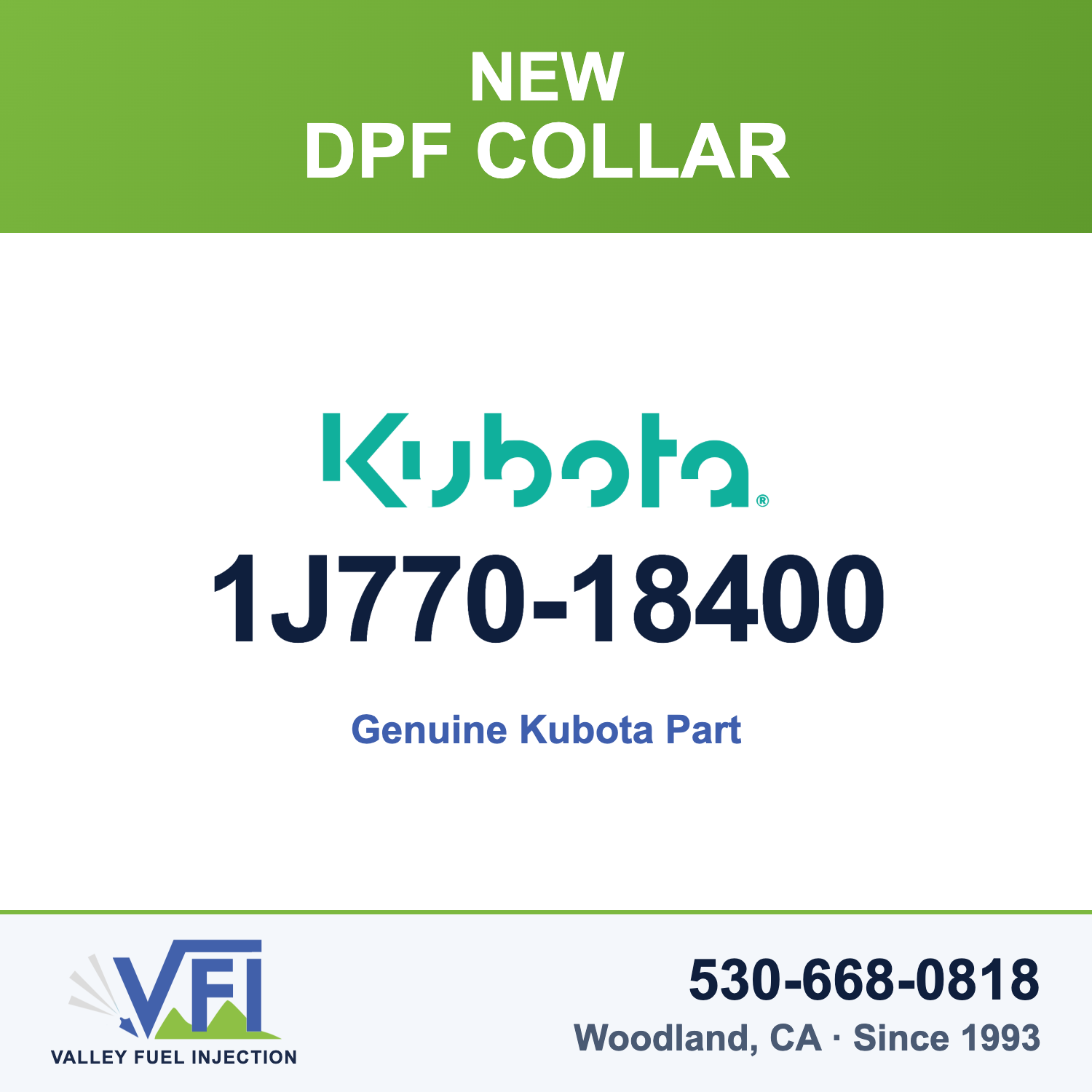 Genuine Kubota 1J770-18400 DPF Collar
