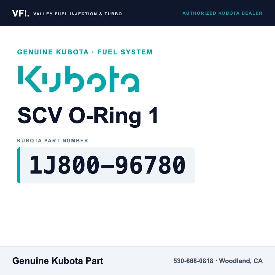 Kubota 1J800-96780 SCV O-Ring 1 for Kubota V2403-CR-TIE4B