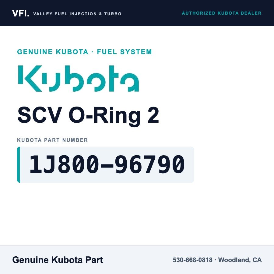 Kubota 1J800-96790 SCV O-Ring 2 for Kubota V2403-CR-TIE4B