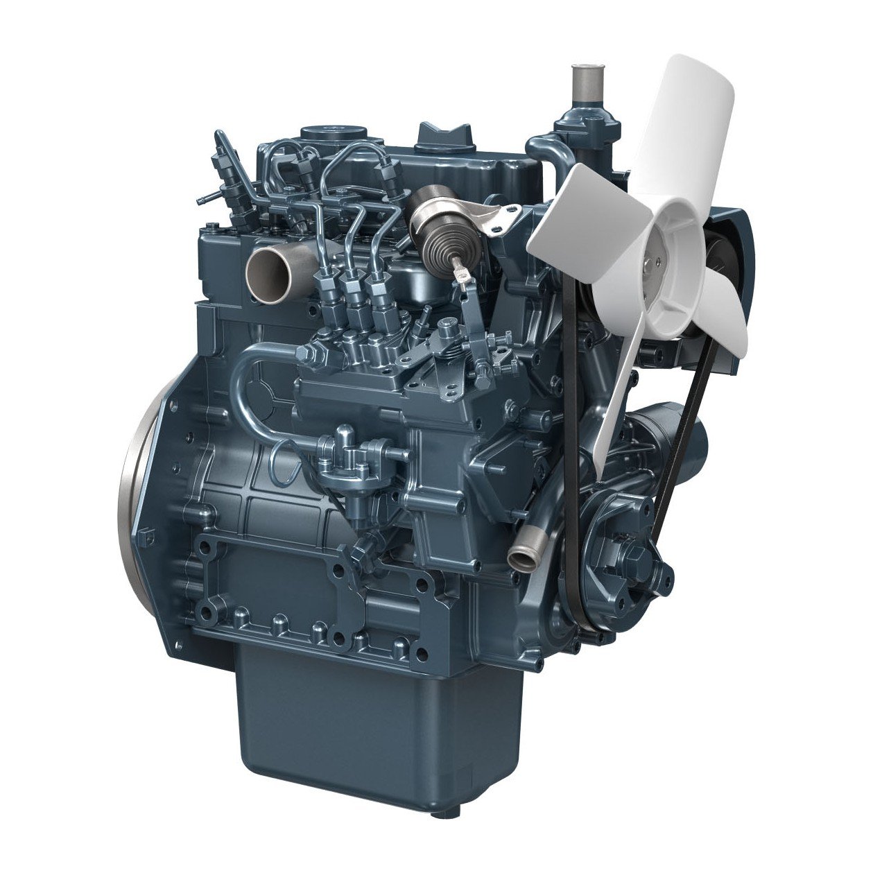 Kubota D722 diesel engine (D722-E4B), fan side