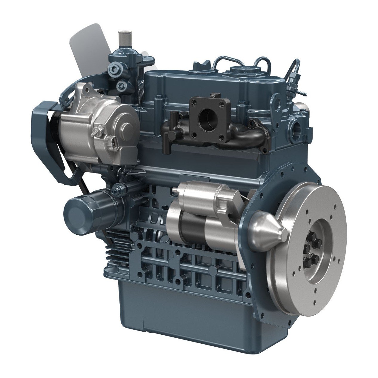 Kubota D902 diesel engine (D902-E4B), flywheel side