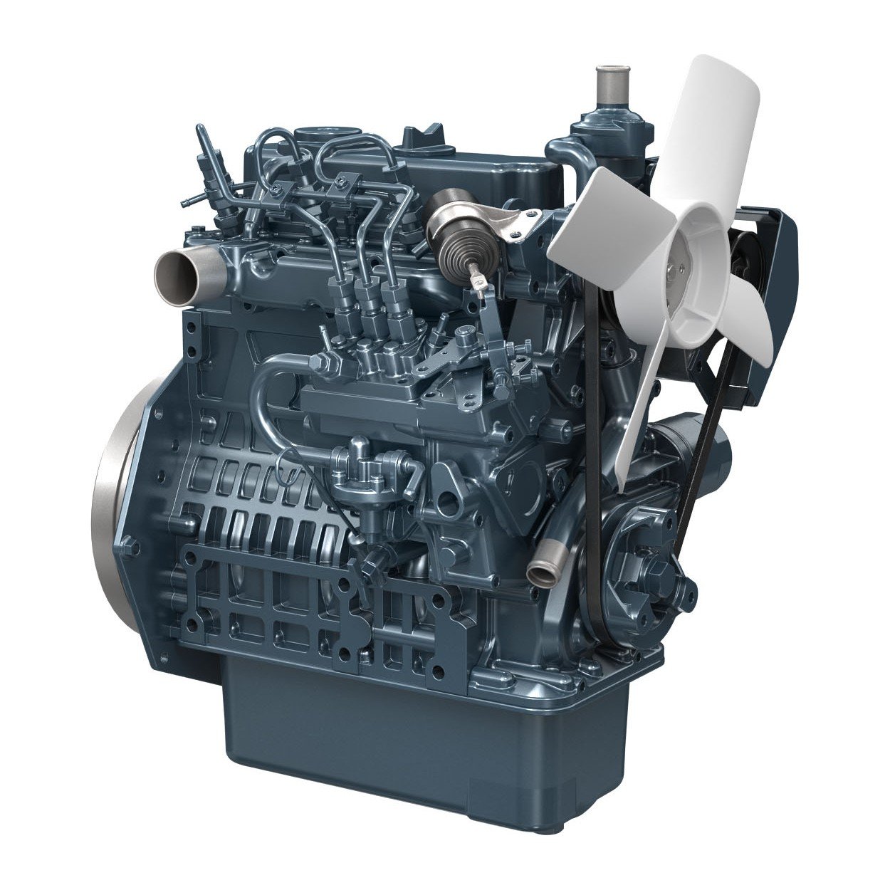 Kubota D902 diesel engine (D902-E4B), fan side