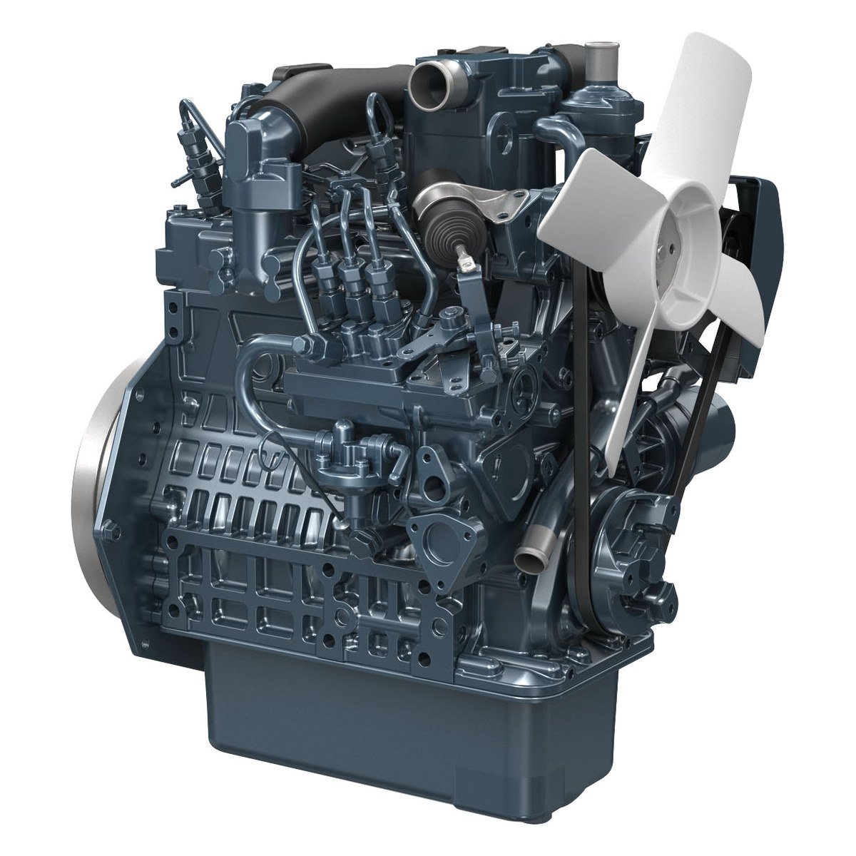 Kubota D902-T-E4B diesel engine, fan side