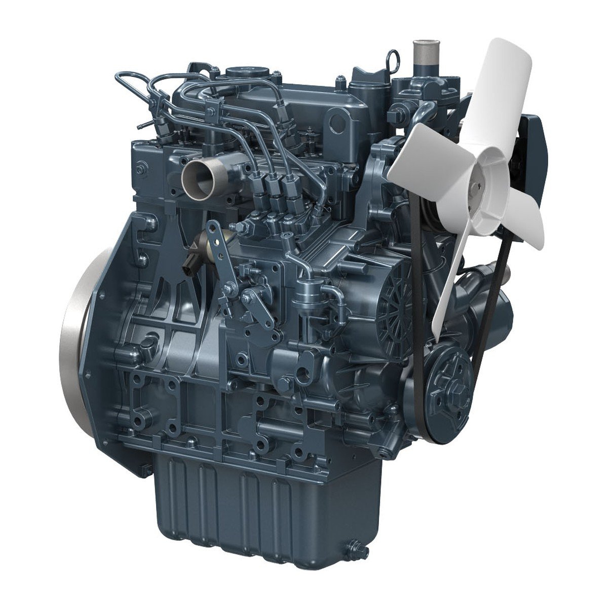 Kubota D1105 diesel engine (D905 / D1005 / D1105-E4B series), fan side