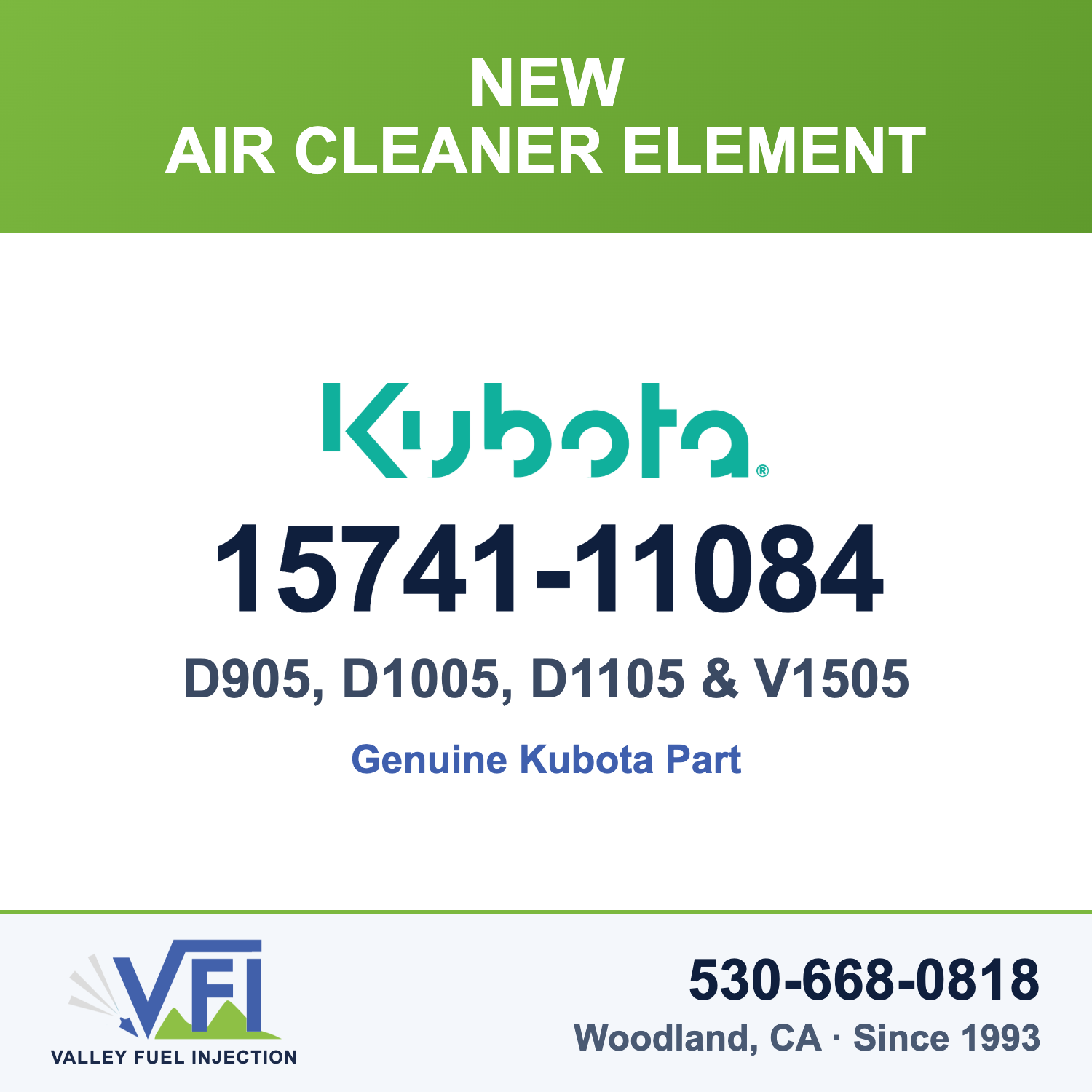 Kubota 15741-11084 Air Cleaner Element for Kubota D905