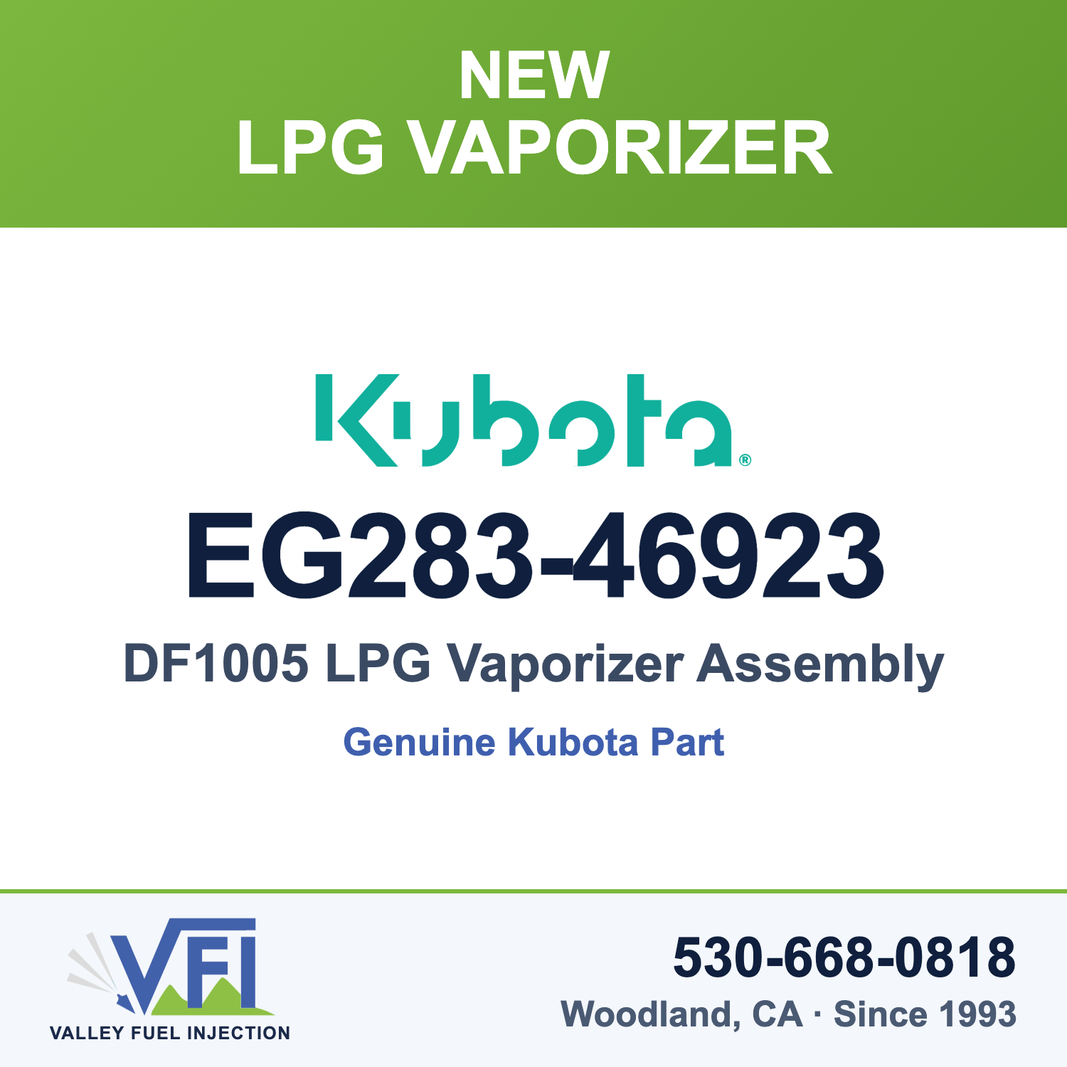 Kubota EG283-46923 LPG Vaporizer Assembly