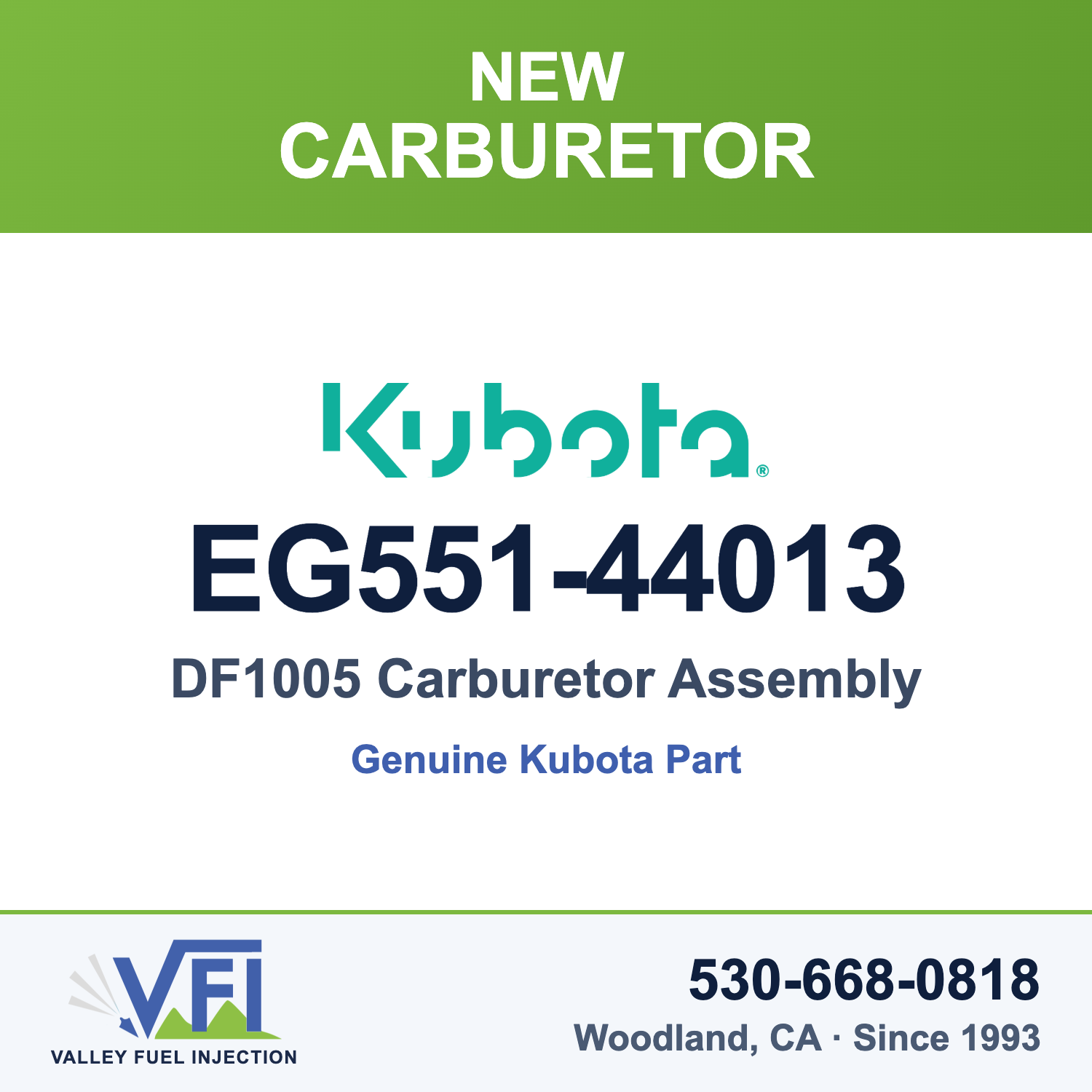 Kubota EG551-44013 Carburetor Assembly