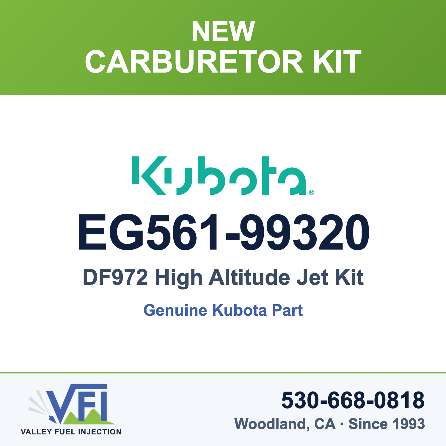 Kubota EG561-99320 High Altitude Jet Kit