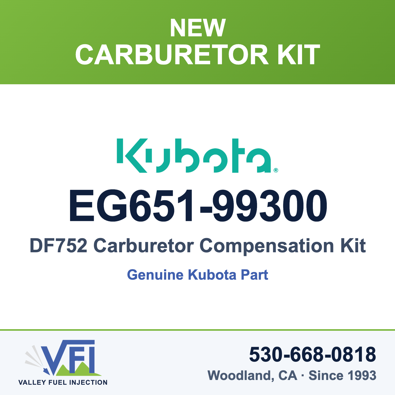 Kubota EG651-99300 Carburetor Compensation Kit