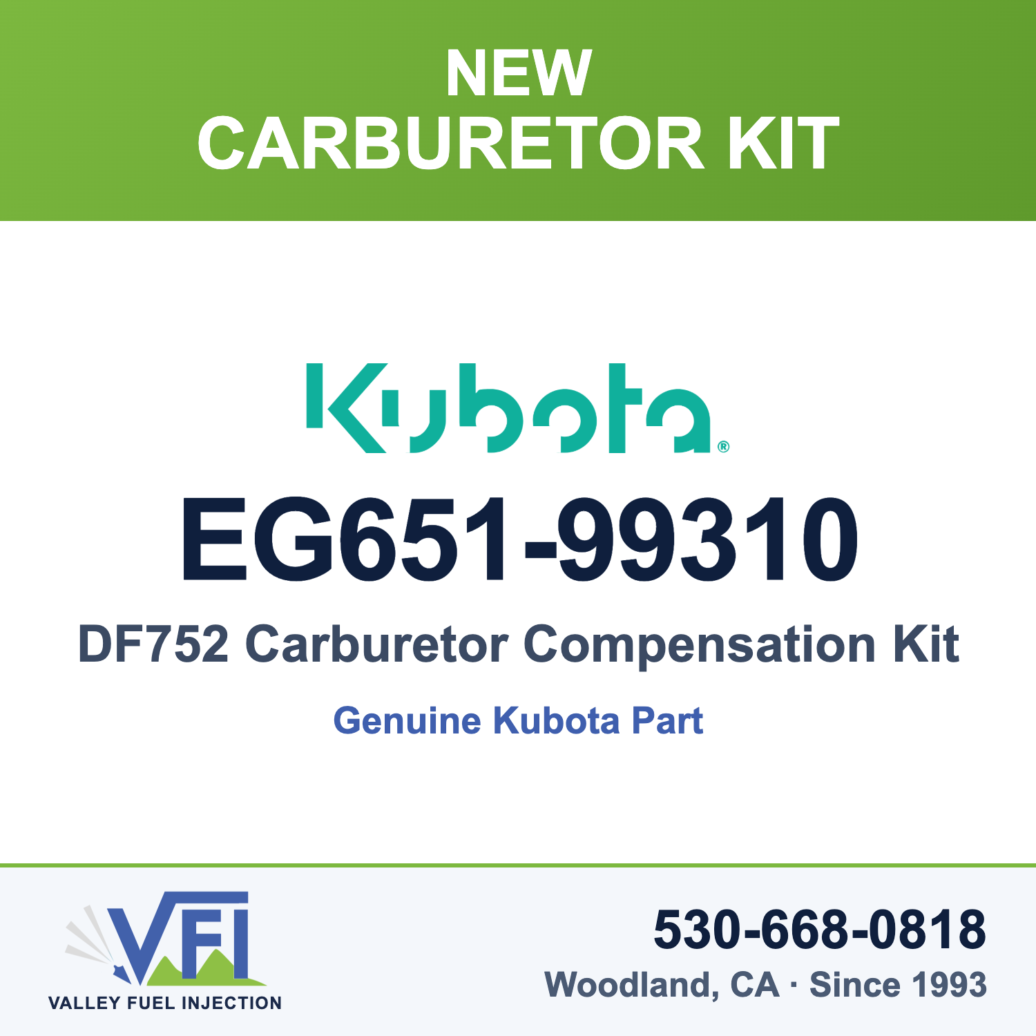Kubota EG651-99310 Carburetor Compensation Kit