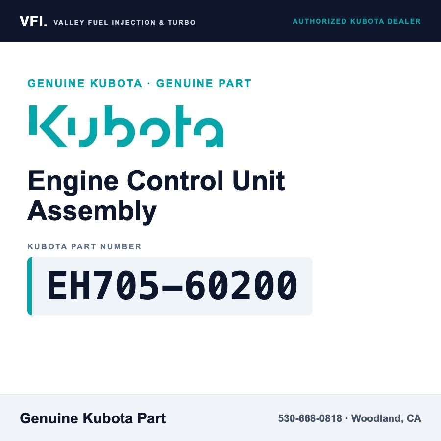 Kubota EH705-60200 Engine Control Unit (ECU) Assembly for Direct replacement for a Kubota ECU marked EH705-60200