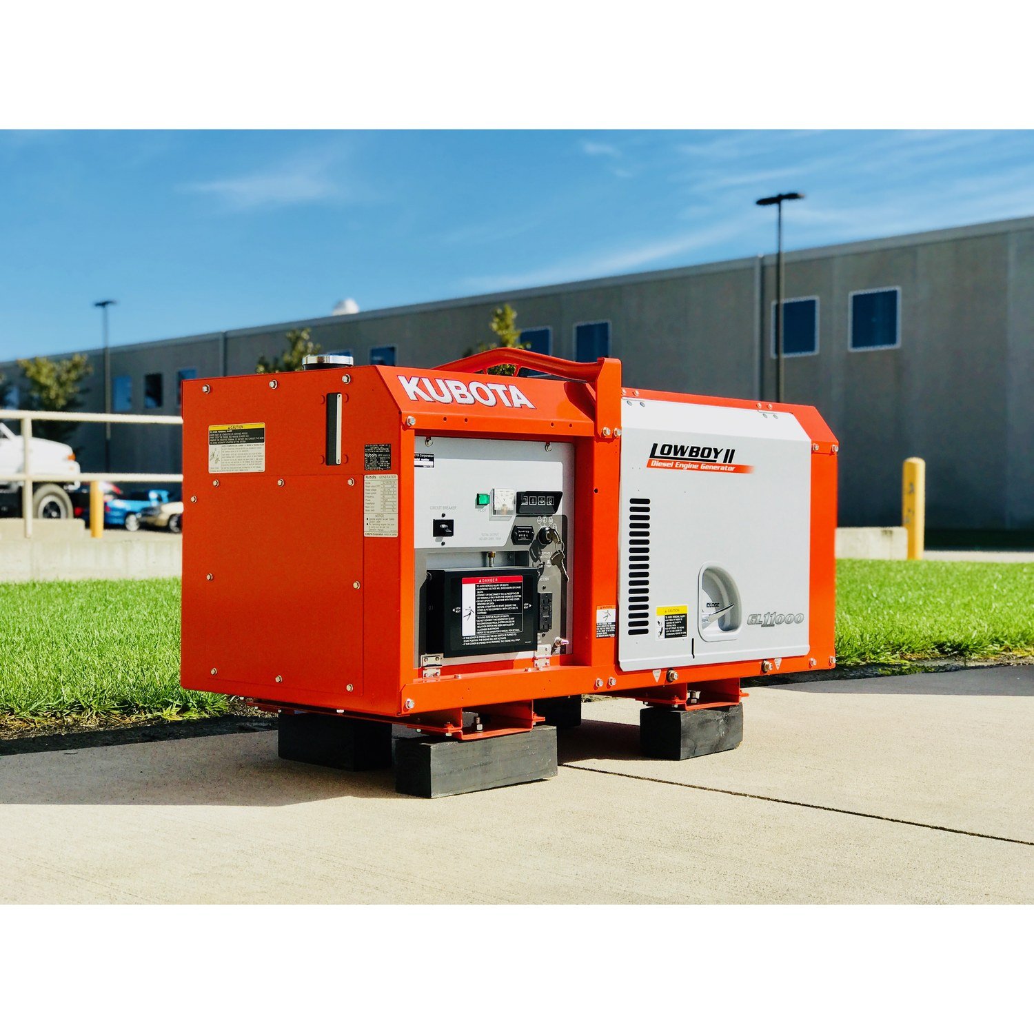 Kubota GL11000 diesel generator, outdoors