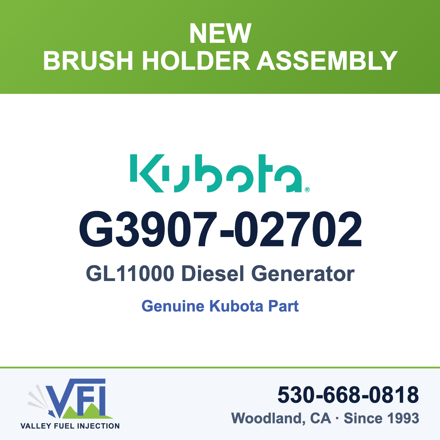 Kubota G3907-02702 Generator Brush Holder Assembly for Kubota GL11000 diesel generator