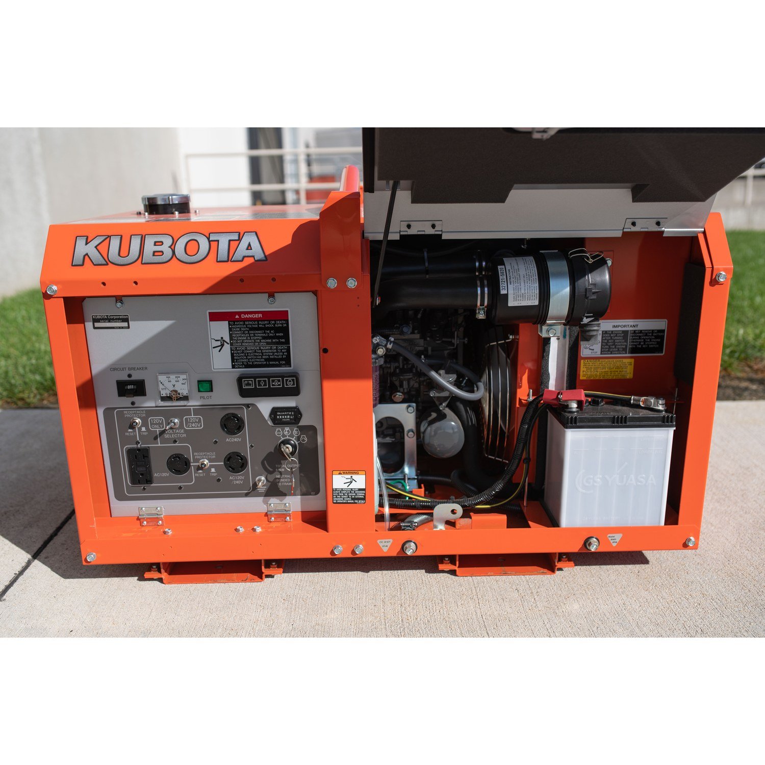 Kubota GL7000 diesel generator, service doors open