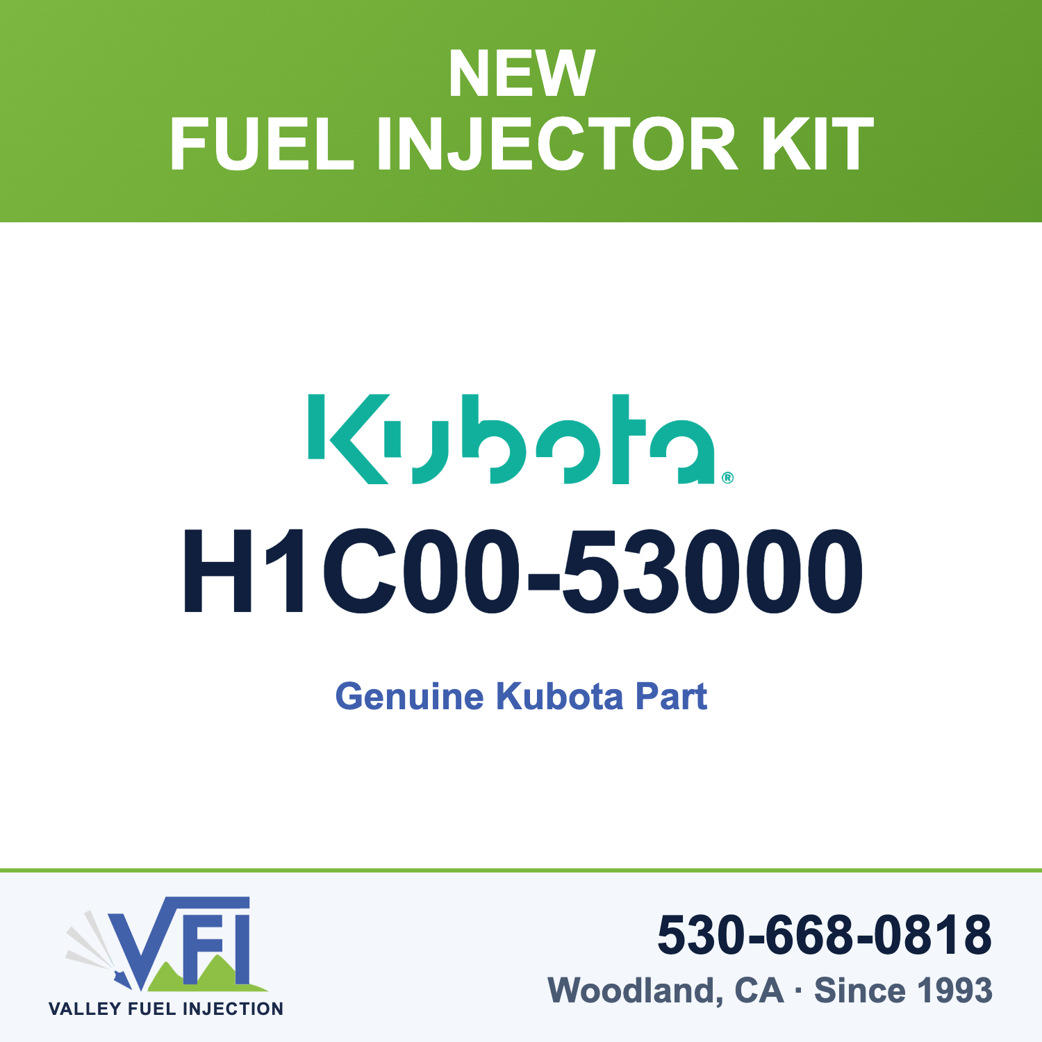 Genuine Kubota H1C00-53000 Fuel Injector Kit