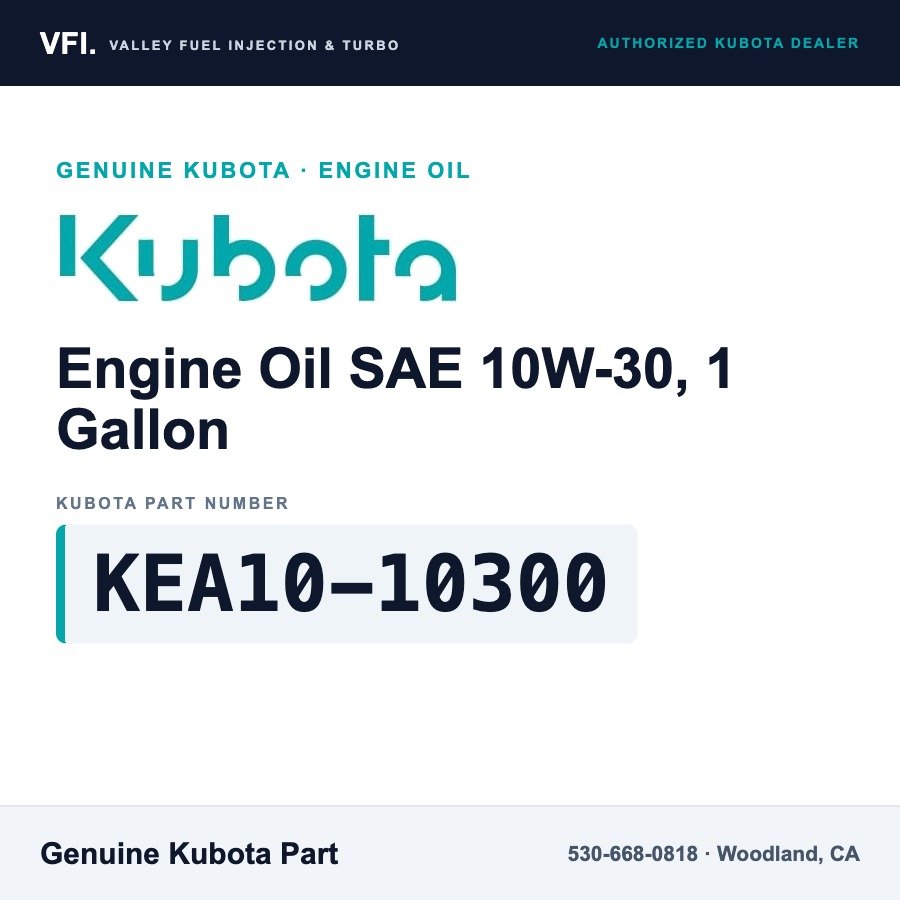 Kubota KEA10-10300 Engine Oil SAE 10W-30, 1 Gallon for Kubota engines