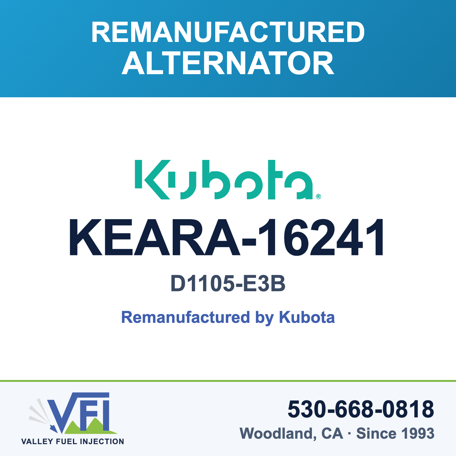 Genuine Kubota KEARA-16241 Alternator