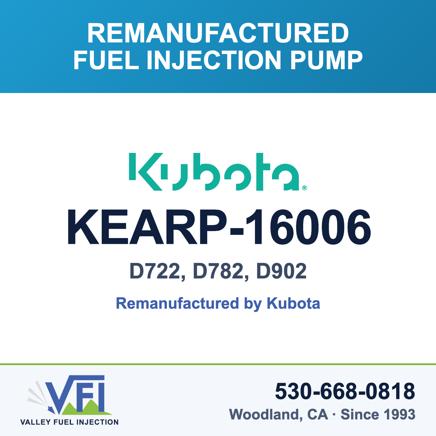 Genuine Kubota KEARP-16006 Fuel Injection Pump