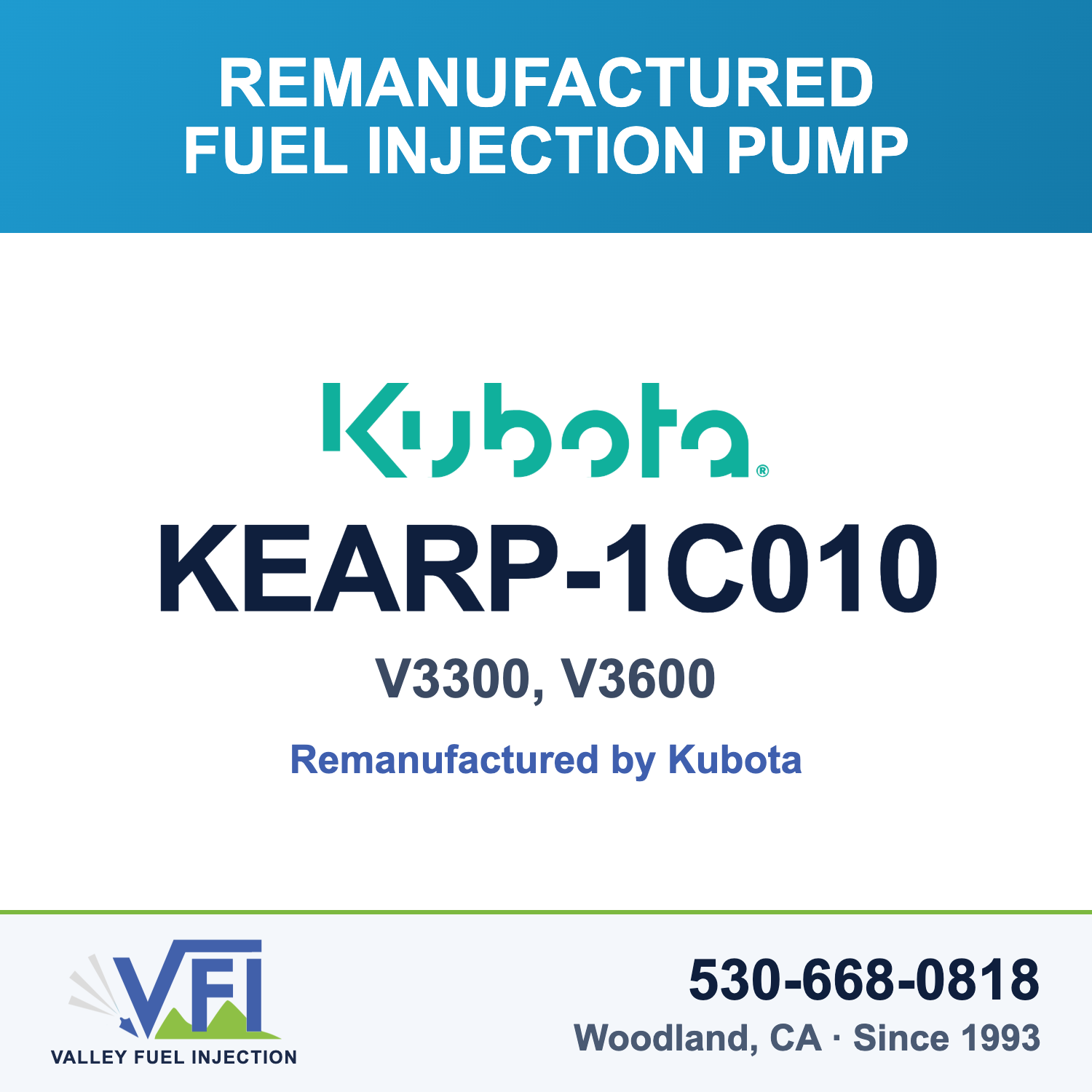 Genuine Kubota KEARP-1C010 Fuel Injection Pump