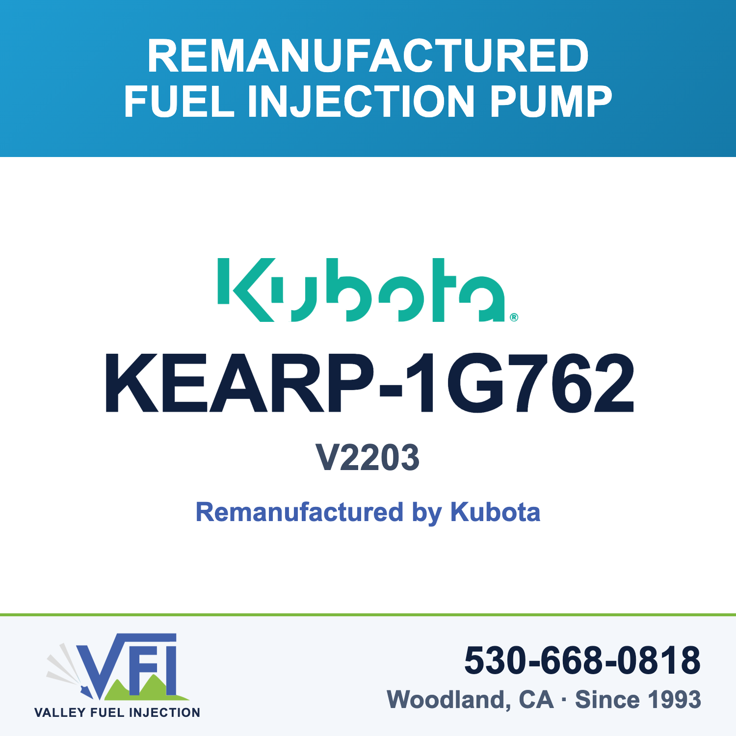 Genuine Kubota KEARP-1G762 Fuel Injection Pump