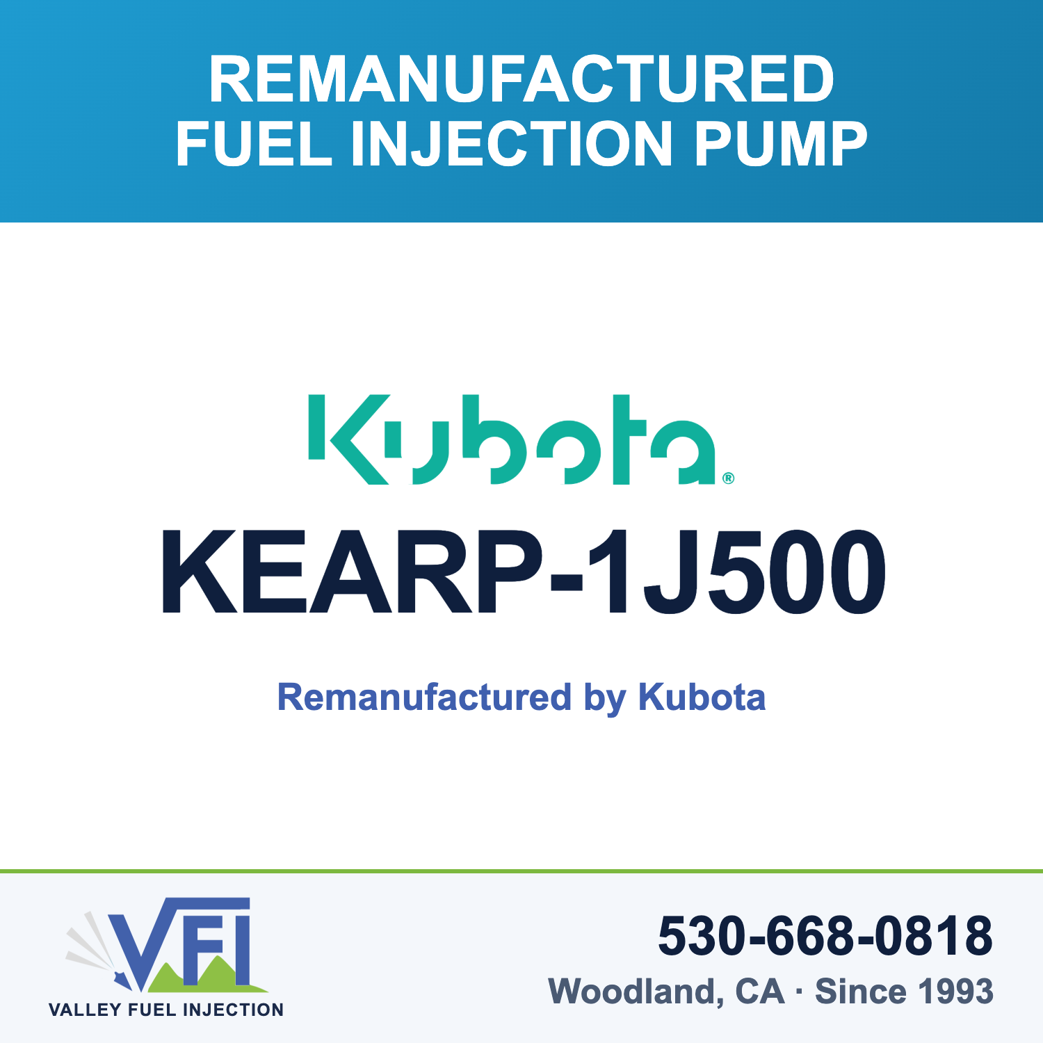 Genuine Kubota KEARP-1J500 Fuel Injection Pump