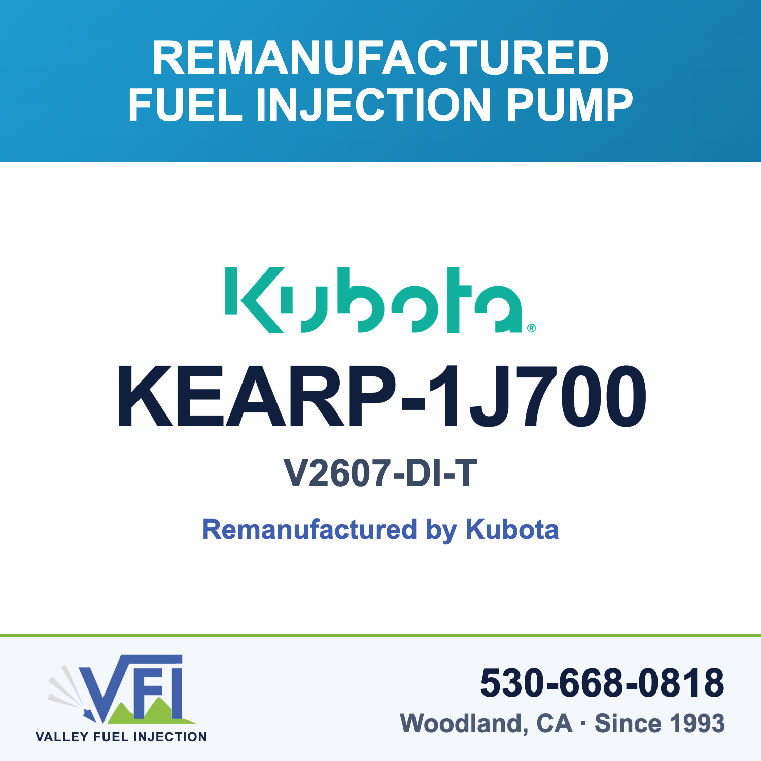 Genuine Kubota KEARP-1J700 Fuel Injection Pump