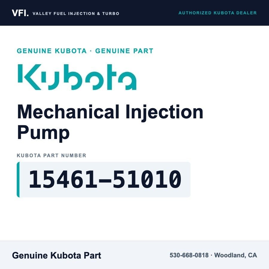 Kubota 15461-51010 Mechanical Injection Pump Assembly (4-cylinder) for Kubota L345