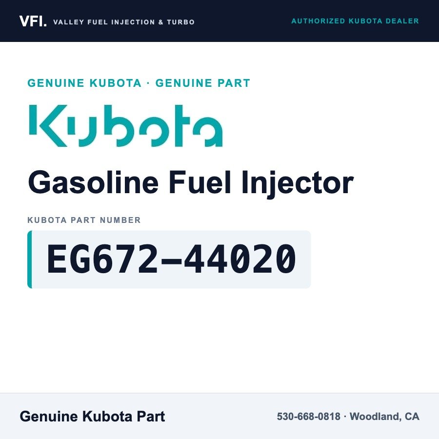 Kubota EG672-44020 Gasoline Fuel Injector for Kubota RTV500-A/H utility vehicle