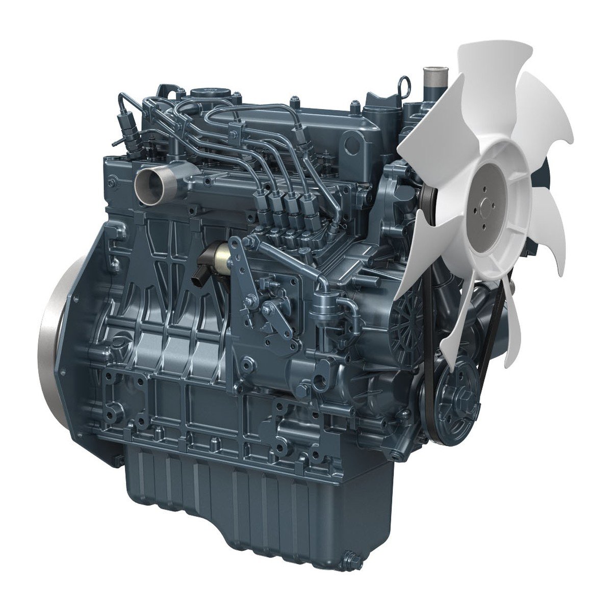 Kubota V1505 diesel engine (V1305 / V1505-E4B series), fan side