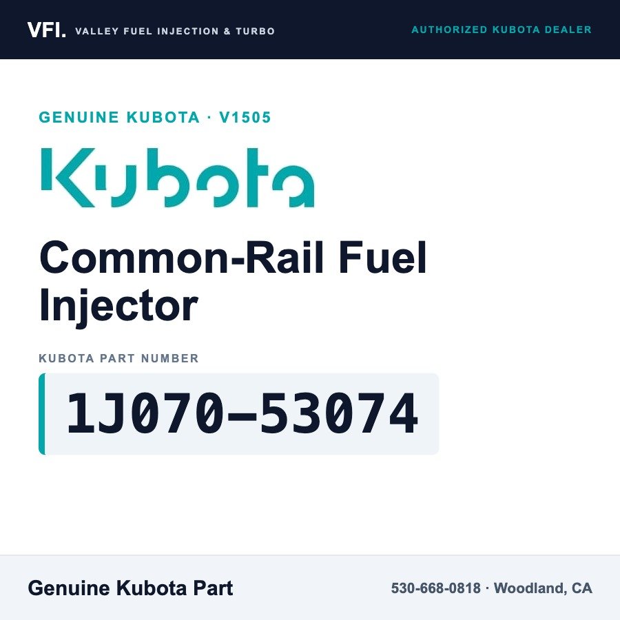 Kubota 1J070-53074 Common-Rail Fuel Injector Kit for Kubota V1505 common-rail four-cylinder diesel