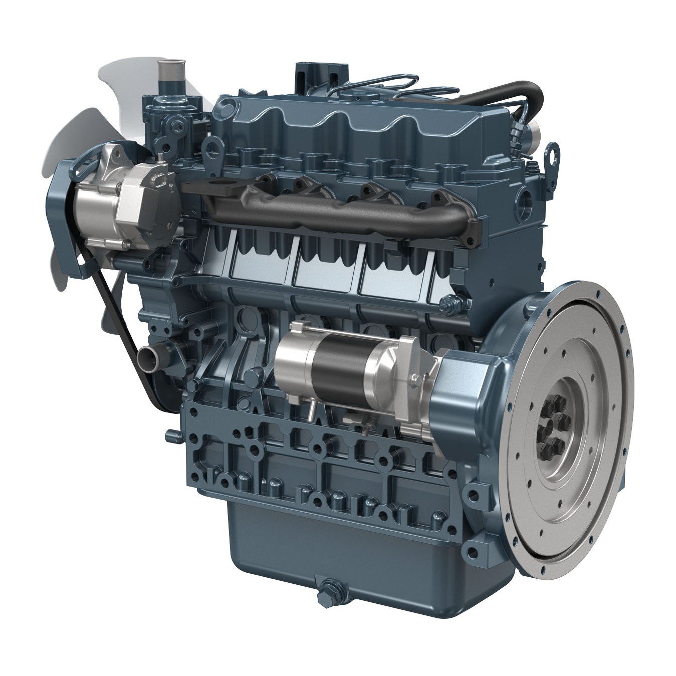 Kubota V2203-M diesel engine (V2003-M / V2203-M / V2403-M series), flywheel side
