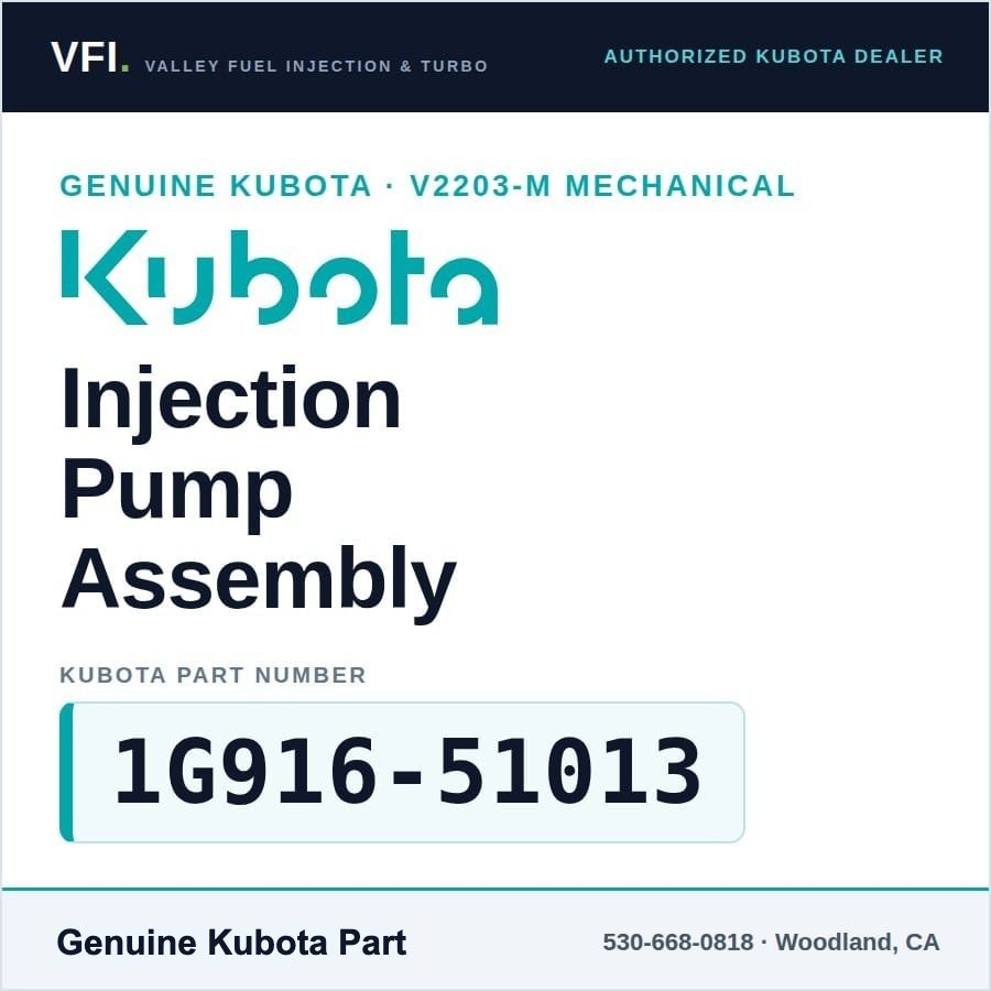 Kubota V2203-M Injection Pump 1G916-51013 (Genuine)