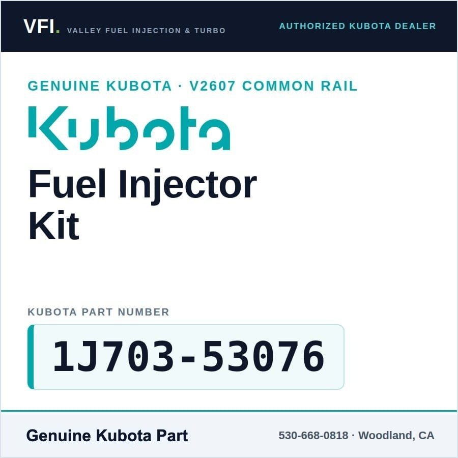 Kubota V2607 Fuel Injector 1J703-53076 (Genuine)